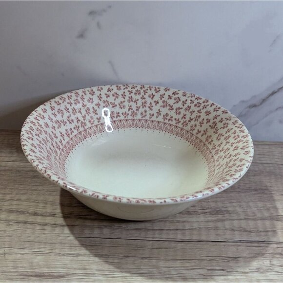 English Ironstone Tableware Provence Red Pattern vegetable  Bowl 8 3/4" - Picture 2 of 7
